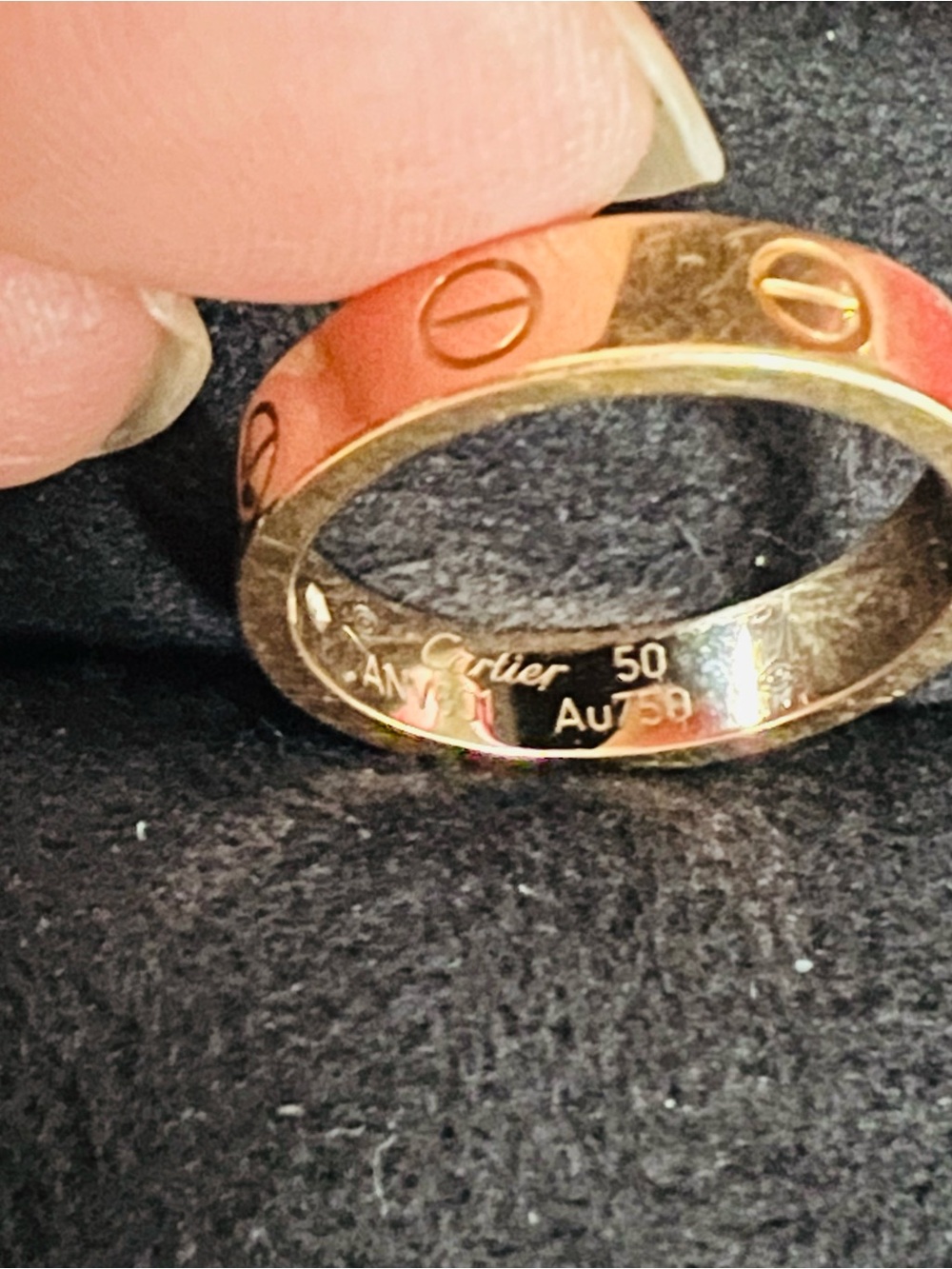 Authentic Cartier Love Ring in Pink Gold with Red Box - Picture 3 of 6